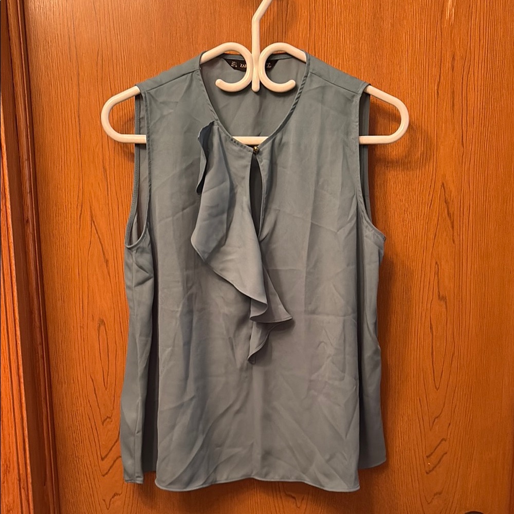 Elegant Zara Green Sleeveless Top